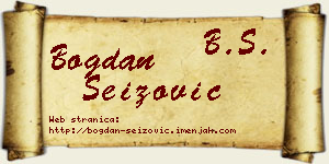 Bogdan Seizović vizit kartica